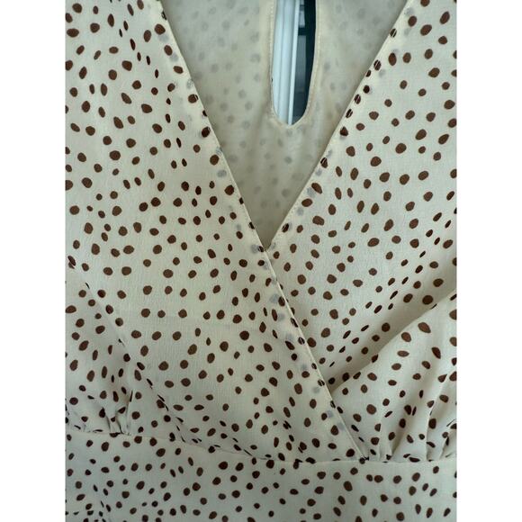 Japna Spring Polka Dot Ruffle Mini Dress size XS - Picture 8 of 10
